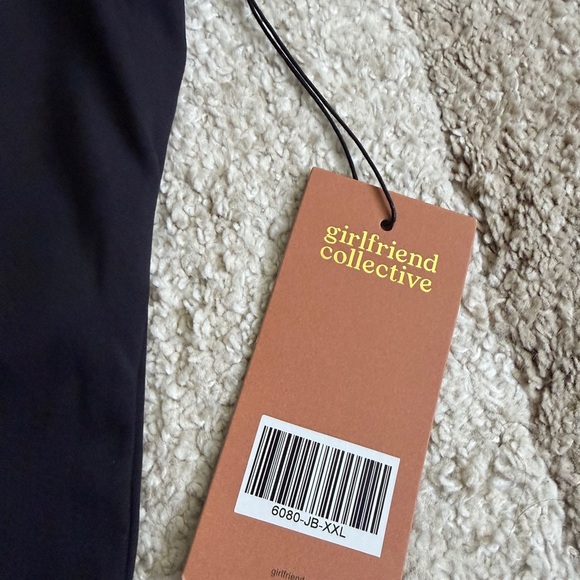 Girlfriend Collective Black Bianca One Shoulder Athletic Dress - Size XXL - Picture 7 of 7